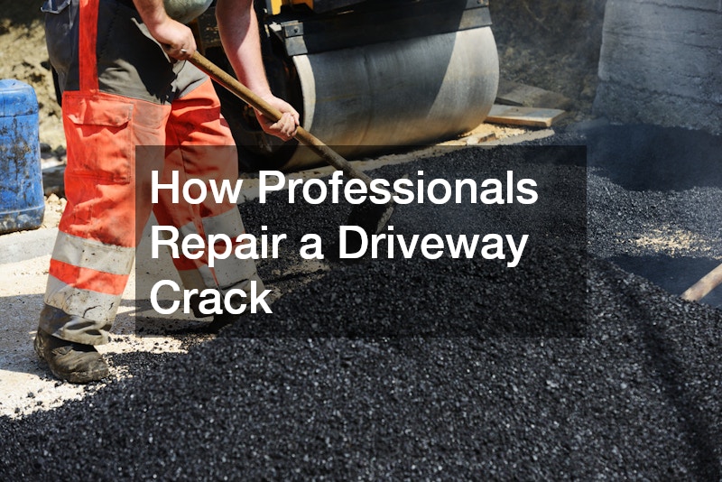 How Professionals Repair a Driveway Crack